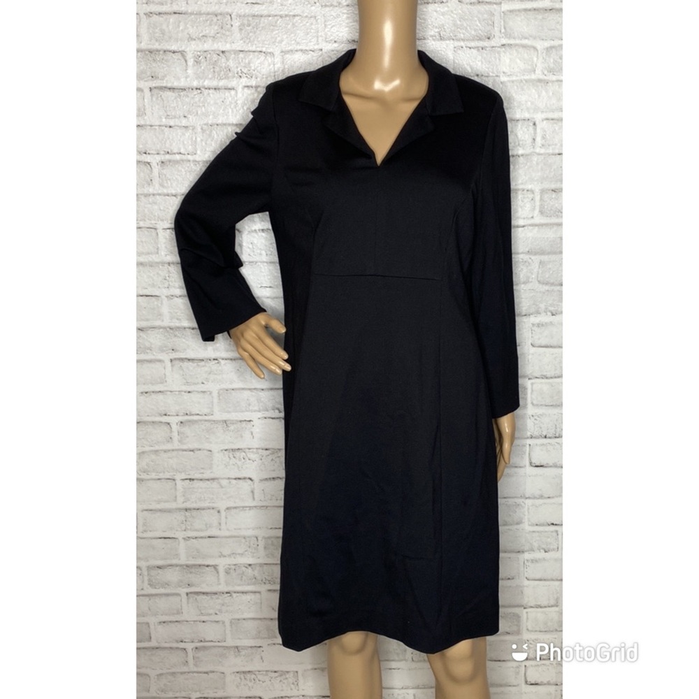 Nina Mclemore double knit ponte black dress
